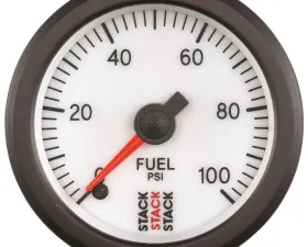 AutoMeter Gauge FuelP ProStpr 52mm Wht 100psi