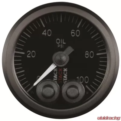 AutoMeter Gauge OilP Pro-Cntrl 52mm Blk 100psi - ST3502