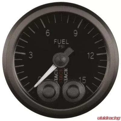 AutoMeter Gauge FuelP Pro-Cntrl 52mm Blk 15psi - ST3504