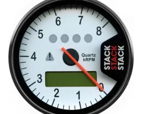 AutoMeter DISPLAY TACHOMETER; WHITE; 0-8K RPM