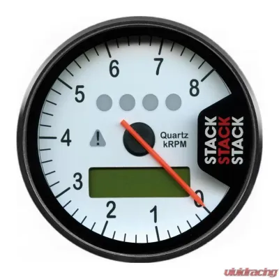 AutoMeter DISPLAY TACHOMETER; WHITE; 0-8K RPM - ST700SR-B
