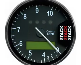 AutoMeter DISPLAY TACHOMETER; BLACK; 0-4-10.5K RPM