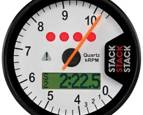 AutoMeter'splay Tacho; White; 0-4-10.5k RPM