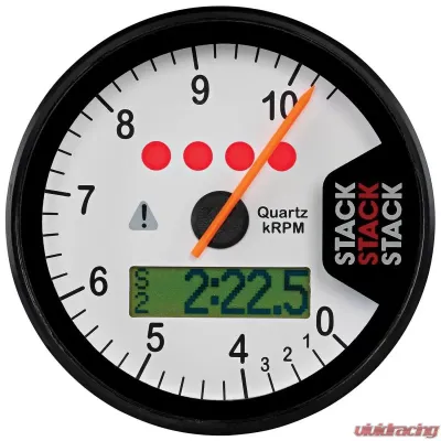 AutoMeter'splay Tacho; White; 0-4-10.5k RPM - ST700SR-K