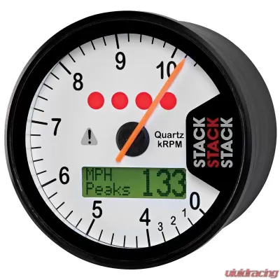 AutoMeter'splay Tacho; White; 0-4-10.5k RPM - ST700SR-K
