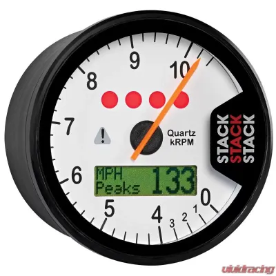 AutoMeter'splay Tacho; White; 0-4-10.5k RPM - ST700SR-K
