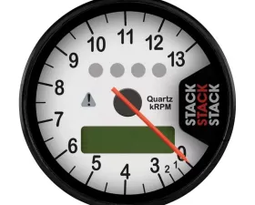 AutoMeter DISPLAY TACHOMETER; WHITE; 0-3-13K RPM