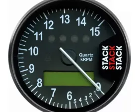 AutoMeter DISPLAY TACHOMETER; BLACK; 0-6-15K RPM