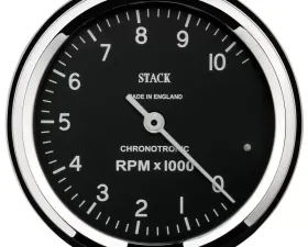 AutoMeter Tacho Chronotronic 80mm Blk 10k RPM