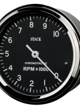AutoMeter Tacho Chronotronic 80mm Blk 10k RPM                                     - ST901096 - Image 2