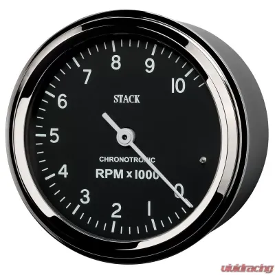 AutoMeter Tacho Chronotronic 80mm Blk 10k RPM - ST901096