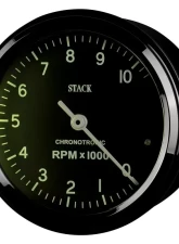 AutoMeter Tacho Chronotronic 80mm Blk 10k RPM                                     - ST901096 - Image 4