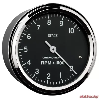 AutoMeter Tacho Chronotronic 80mm Blk 10k RPM - ST901096