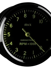 AutoMeter Tacho Chronotronic 80mm Blk 10k RPM                                     - ST901096 - Image 3