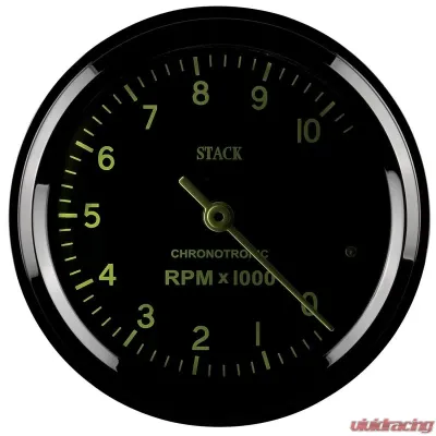 AutoMeter Tacho Chronotronic 80mm Blk 10k RPM - ST901096