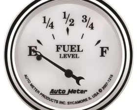 AutoMeter GAUGE; FUEL LEVEL; 2 1/16in.; 240OE TO 33OF; ELEC; OLD TYME WHITE II