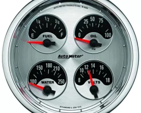 AutoMeter GAUGE; QUAD; 5in.; 0OE TO 90OF; ELEC; AMERICAN MUSCLE