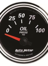 AutoMeter GAUGE; OIL PRESS; 2 1/16in.; 100PSI; ELEC; DESIGNER BLACK II                                     - 1228 - Image 4