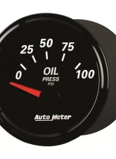 AutoMeter GAUGE; OIL PRESS; 2 1/16in.; 100PSI; ELEC; DESIGNER BLACK II                                     - 1228 - Image 2