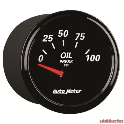 AutoMeter GAUGE; OIL PRESS; 2 1/16in.; 100PSI; ELEC; DESIGNER BLACK II - 1228