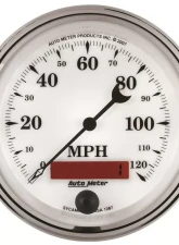 AutoMeter GAUGE; SPEEDOMETER; 3 3/8in.; 120MPH; ELEC. PROG. W/LCD ODO; OLD TYME WHT II                                     - 1287 - Image 6