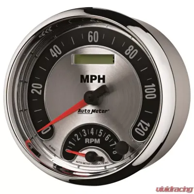 AutoMeter GAUGE; TACH/SPEEDO; 5in.; 160MPH/8K RPM; ELEC. PROGRAM.; AMER. MUSCLE - 1295