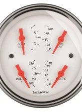 AutoMeter GAUGE; QUAD; 3 3/8in.; 0OE-90OF; ELEC; ARCTIC WHITE                                     - 1314 - Image 4