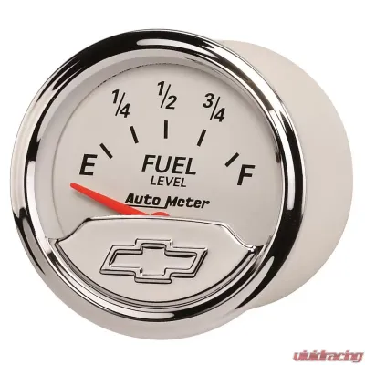 AutoMeter GAUGE; FUEL LEVEL; 2 1/16in.; 240OE TO 33OF; ELEC; CHEVROLET HERITAGE BOWTIE - 1317-00408