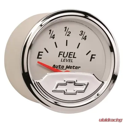 AutoMeter GAUGE; FUEL LEVEL; 2 1/16in.; 240OE TO 33OF; ELEC; CHEVROLET HERITAGE BOWTIE - 1317-00408