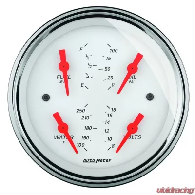 AutoMeter GAUGE; QUAD; 5in.; 0OE-90OF; ELEC; ARCTIC WHITE - 1319