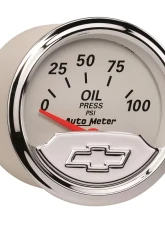 AutoMeter GAUGE; OIL PRESS; 2 1/16in.; 100PSI; ELEC; CHEVROLET HERITAGE BOWTIE                                     - 1327-00408 - Image 3
