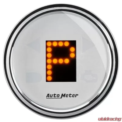AutoMeter GAUGE; GEAR POS; 2 1/16in.; INCL INDICATORS; WHITE DIAL; DOME LENS; CHROME BEZEL - 1360