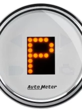 AutoMeter GAUGE; GEAR POS; 2 1/16in.; INCL INDICATORS; WHITE DIAL; DOME LENS; CHROME BEZEL                                     - 1360 - Image 5