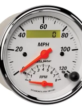 AutoMeter GAUGE; TACH/SPEEDO; 3 3/8in.; 120MPH/8K RPM; ELEC. PROGRAM.; ARCTIC WHITE                                     - 1381 - Image 3