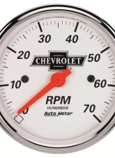 AutoMeter GAUGE; TACHOMETER; 3 1/8in.; 7K RPM; IN-DASH; CHEVROLET HERITAGE BOWTIE                                     - 1398-00408 - Image 3