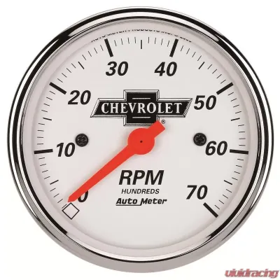 AutoMeter GAUGE; TACHOMETER; 3 1/8in.; 7K RPM; IN-DASH; CHEVROLET HERITAGE BOWTIE - 1398-00408