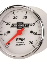 AutoMeter GAUGE; TACHOMETER; 3 1/8in.; 7K RPM; IN-DASH; CHEVROLET HERITAGE BOWTIE                                     - 1398-00408 - Image 2