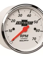AutoMeter GAUGE; TACHOMETER; 3 1/8in.; 7K RPM; IN-DASH; CHEVROLET HERITAGE BOWTIE                                     - 1398-00408 - Image 3
