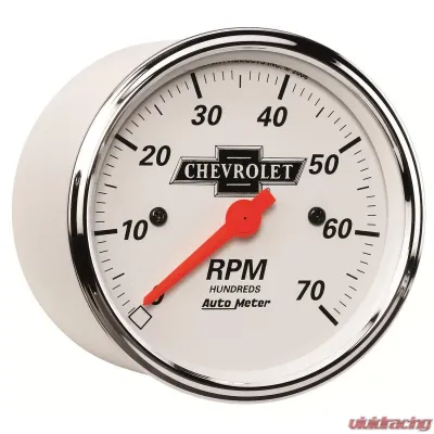 AutoMeter GAUGE; TACHOMETER; 3 1/8in.; 7K RPM; IN-DASH; CHEVROLET HERITAGE BOWTIE - 1398-00408