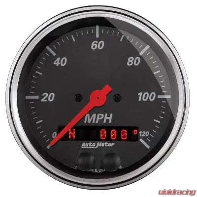 AutoMeter GAUGE; SPEEDOMETER; 3 3/8in.; 120MPH; GPS; DESIGNER BLACK - 1449