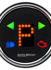 AutoMeter GAUGE; GEAR POS; 2 1/16in.; INCL INDICATORS; BLACK DIAL; DOME LENS; CHROME BEZEL                                     - 1460 - Image 2