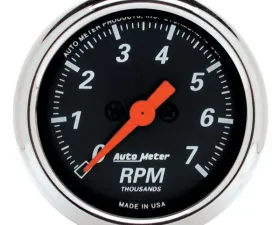 AutoMeter GAUGE; TACHOMETER; 2 1/16in.; 7K RPM; IN-DASH; DESIGNER BLACK