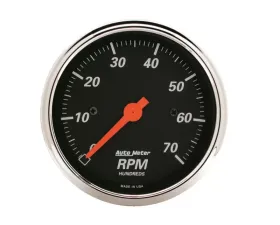 AutoMeter GAUGE; TACHOMETER; 3 1/8in.; 7K RPM; IN-DASH; DESIGNER BLACK