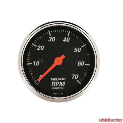 AutoMeter GAUGE; TACHOMETER; 3 1/8in.; 7K RPM; IN-DASH; DESIGNER BLACK - 1478
