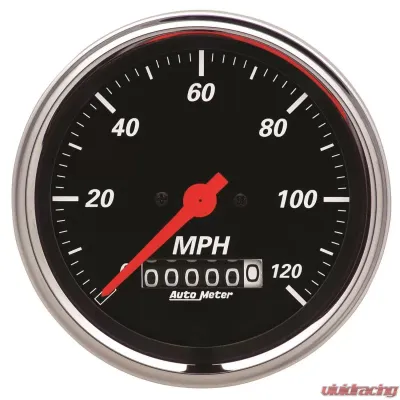 AutoMeter GAUGE; SPEEDOMETER; 3 3/8in.; 120MPH; ELEC. PROG. W/WHEEL ODO; DESIGNER BLACK - 1479
