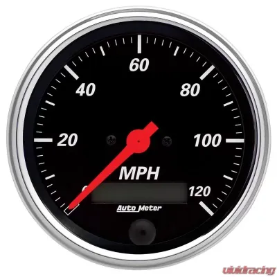 AutoMeter GAUGE; SPEEDOMETER; 3 3/8in.; 120MPH; ELEC. PROG. W/LCD ODO; DESIGNER BLACK - 1480