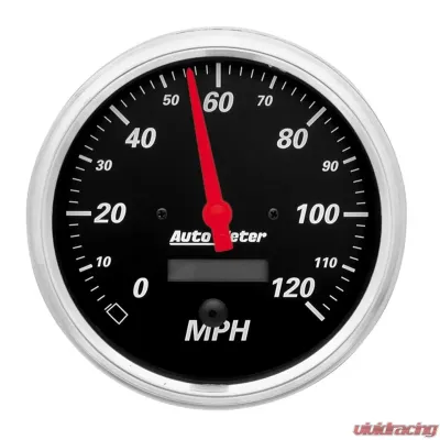 AutoMeter GAUGE; SPEEDOMETER; 5in.; 120MPH; ELEC. PROG. W/LCD ODO; DESIGNER BLACK - 1489