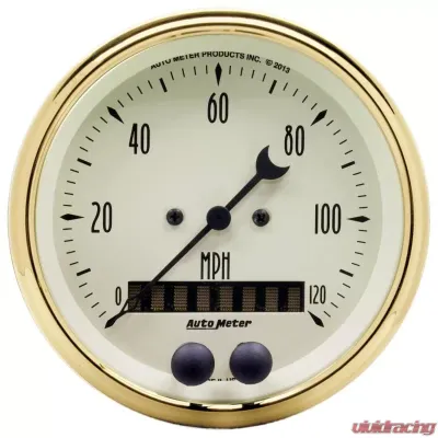 AutoMeter GAUGE; SPEEDOMETER; 3 3/8in.; 120MPH; GPS; GOLDEN OLDIES - 1549