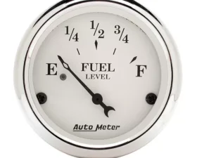 AutoMeter GAUGE; FUEL LEVEL; 2 1/16in.; 240OE TO 33OF; ELEC; OLD TYME WHITE