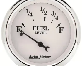 AutoMeter GAUGE; FUEL LEVEL; 2 1/16in.; 0OE TO 30OF; ELEC; OLD TYME WHITE
